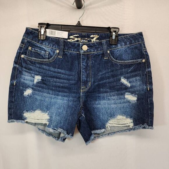 Seven7 Size 10 Women's Weekend Shorts Fray Hem Denim NWT K2 - Picture 1 of 8